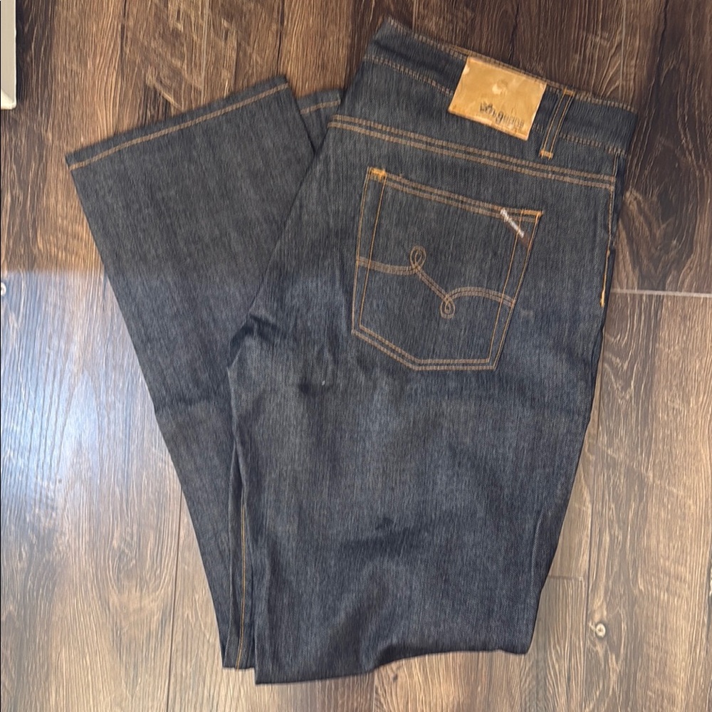 LG Blue Straight Jeans with Contrast Stitching